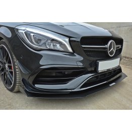 Накладка сплиттер на передний бампер на Mercedes CLA C117 A45 AMG рестайл